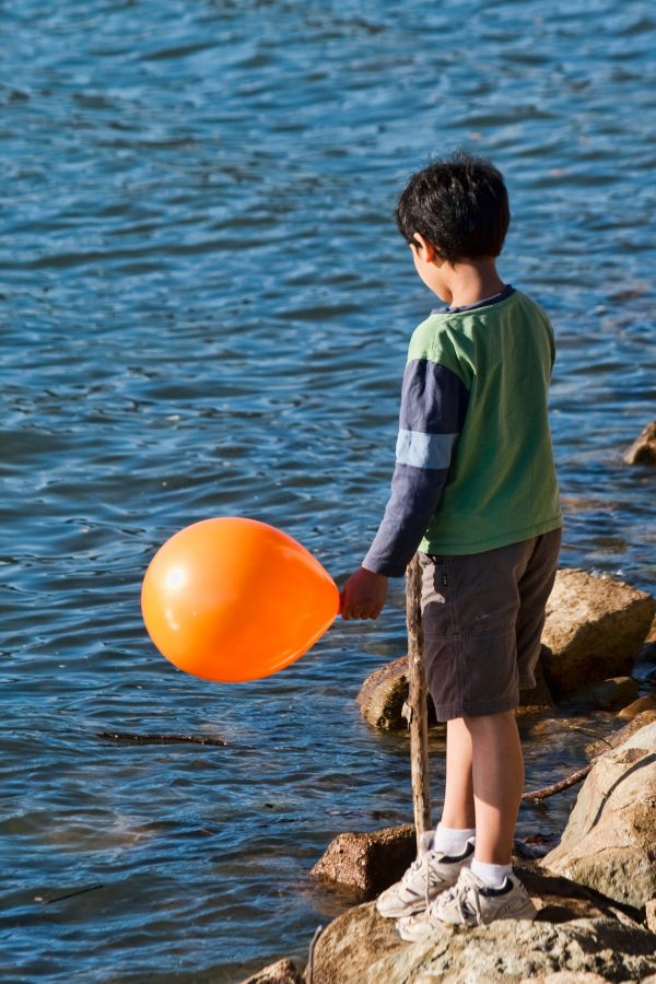 boy with balloon